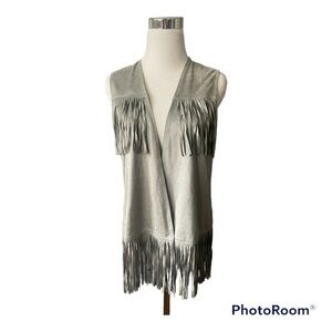 Nwt NTouch suede fringe vest